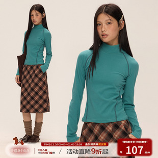 江南先生NewJNXS亲肤德绒高领保暖长袖 弹性内搭上衣 T恤秋冬修身