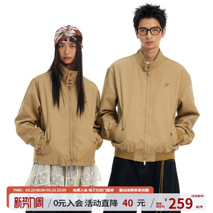 江南先生NewJNXS珠地帆布正肩休闲工装 夹克春简约翻领外套情侣款