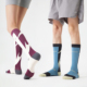 江南先生NewJNXS高密度透气排汗撞色提花logo压力袜秋百搭长筒袜
