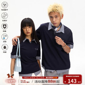 江南先生NewJNXS美式 男女宽松上衣 polo衫 复古凉感速干长短款 短袖