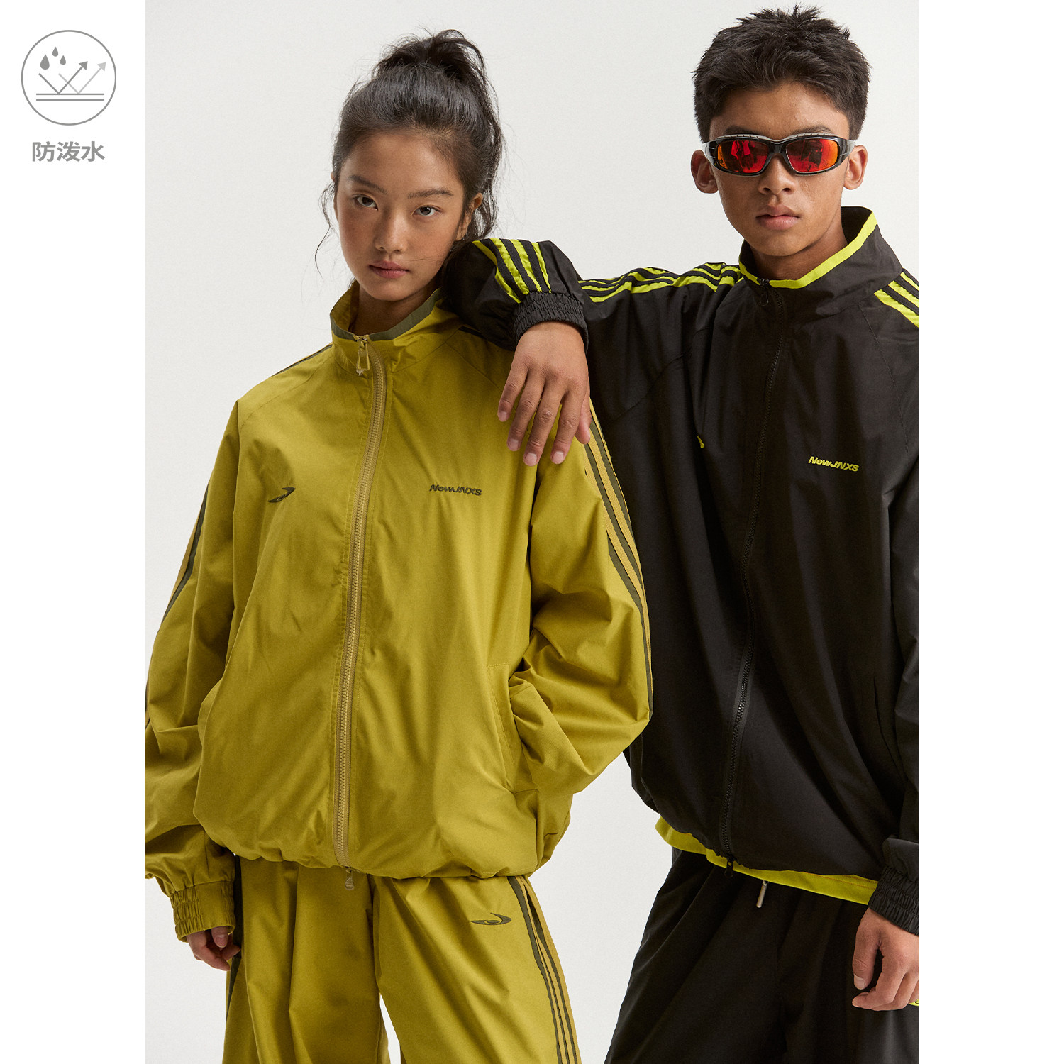 江南先生NewJNXS'城市接力赛'运动户外透气外套休闲撞色织带夹克