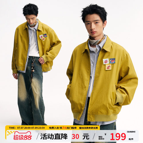 江南先生NewJNXS'贴贴'bomber魔术贴飞行夹克休闲宽松工装外套春