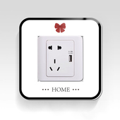 卡通可爱插座遮挡美化开关边框套防脏保护套开关创意装 饰遮丑墙贴