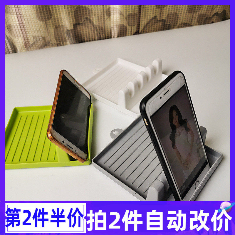 创意厨房置物架塑料汤勺铲烘焙垫硅胶勺托锅铲架手机收纳置放架