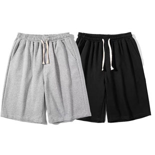 裤 夏季 子篮球百搭休闲短裤 五分裤 运动 宽松中裤 纯色男生松紧腰卫裤