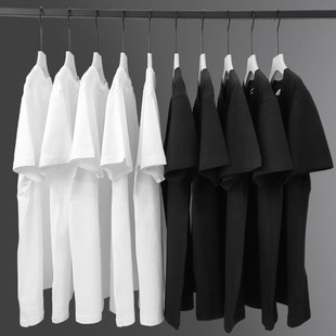 打底T恤青少年男装 白色尾货夏季 体恤上衣冰丝透气纯色 衫 短袖