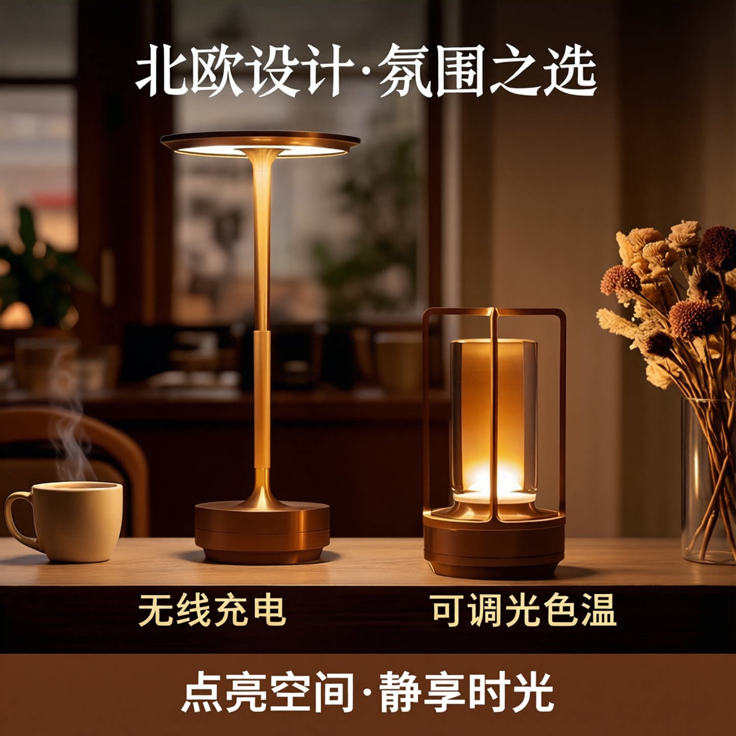 现货！！北欧充电露营氛围台灯图片