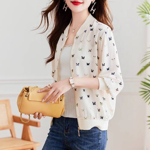 雪纺长袖防晒衣女200斤