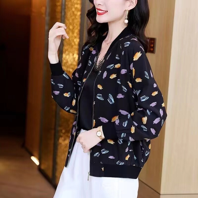 清仓捡漏~专柜撤回尾单大牌外贸妈妈装夏装夹克长袖雪纺防晒衣女