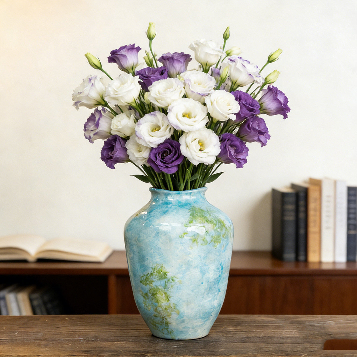 景德镇中式油画锤纹大肚陶瓷餐桌水培花瓶摆件客厅插花轻奢高级感,家居饰品,花瓶,淘宝优惠券,粉丝福利购,淘宝优惠卷