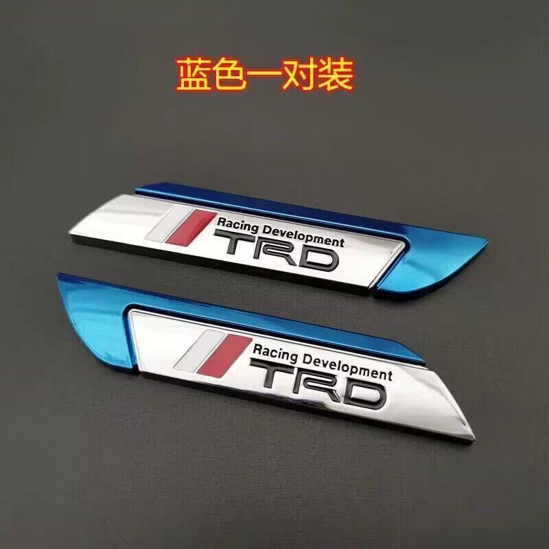适用丰田改装车身贴TRD金属车贴尾标贴叶子板汽车个性装饰侧标贴