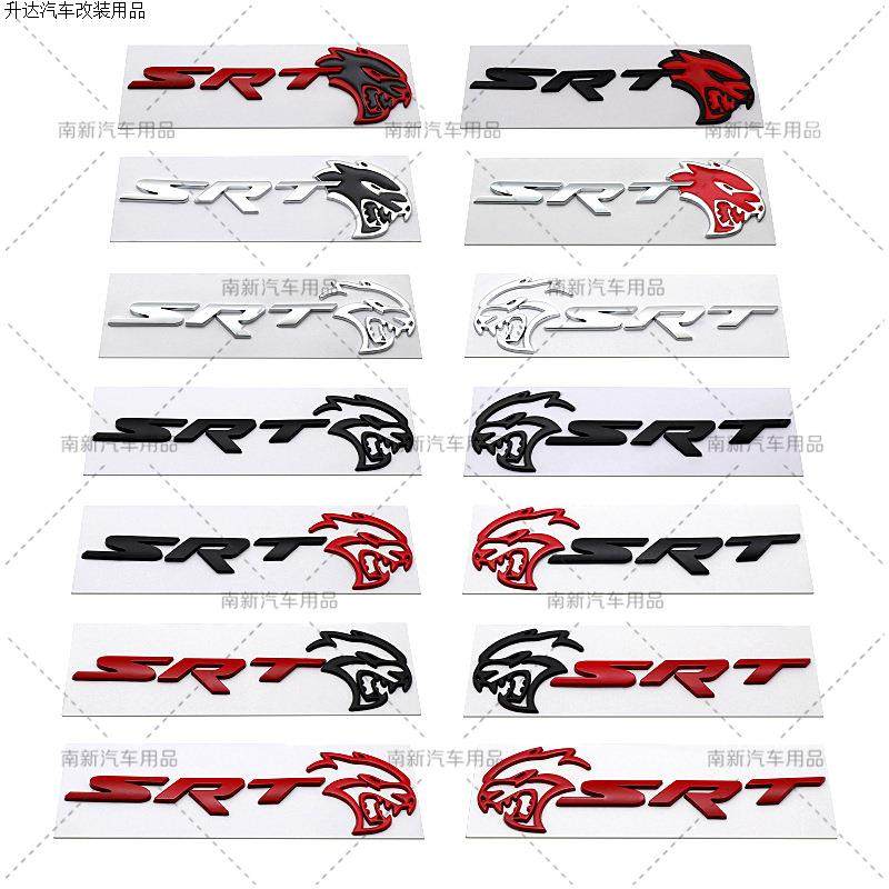 SRT地狱猫镂空豹头车标 适用于道奇吉普克莱斯勒大切诺基车贴标