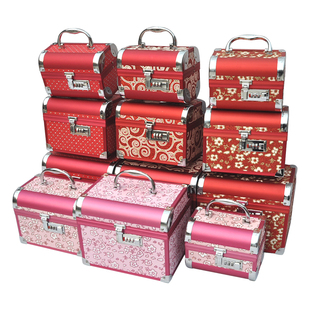 首饰盒公主化妆盒饰品盒生日礼物珠宝盒带锁陪嫁首饰盒收纳盒