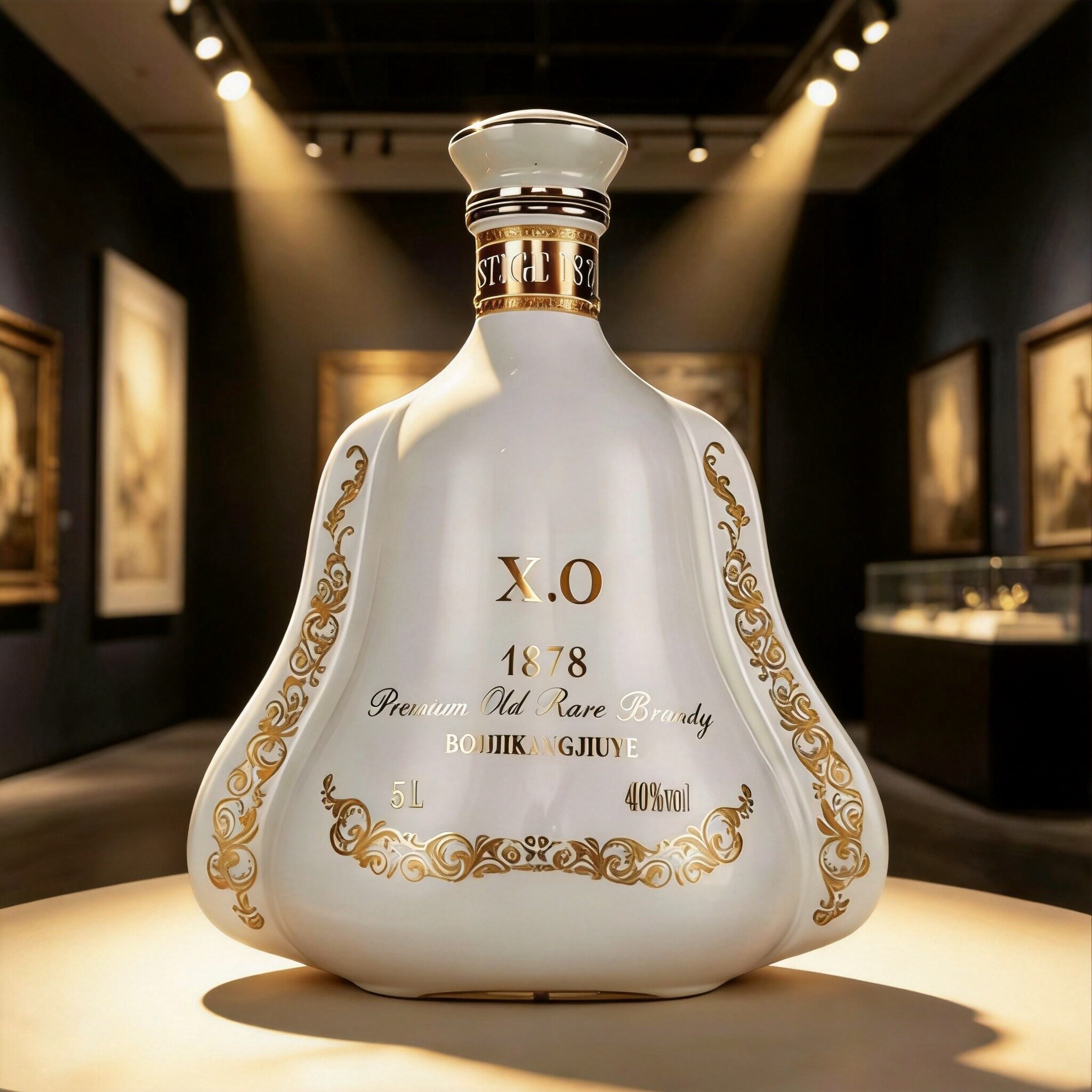 10斤陶瓷大瓶洋酒 XO白兰地5L 大容量礼品酒5000ML 送礼