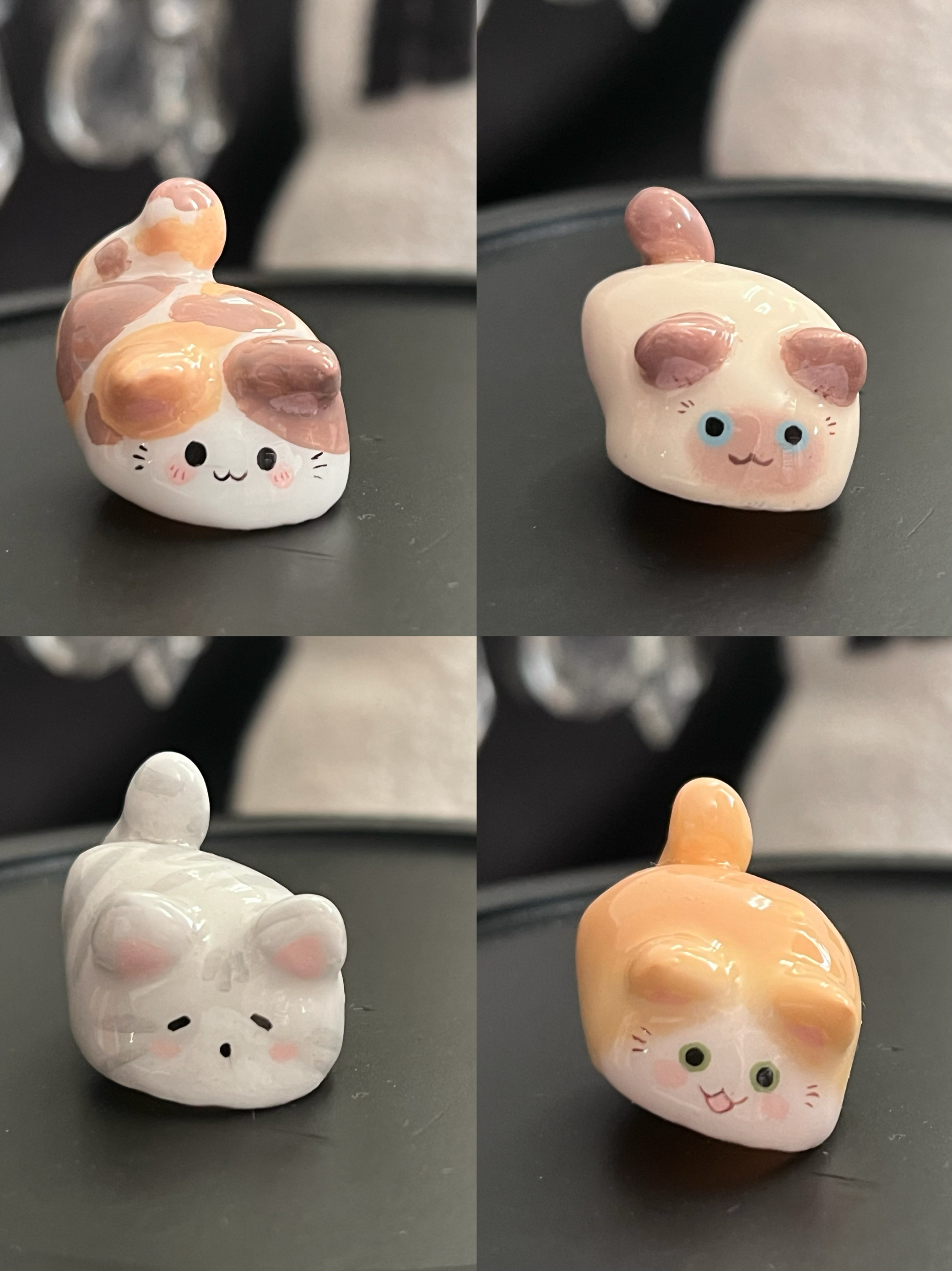 原创寄居蟹手工DIY替换壳螺壳猫咪款雕花手绘小口径豆丁替换壳