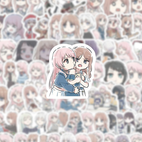 100张mygo表情包贴纸行李箱笔记本电脑ipad手机壳手账贴纸防水