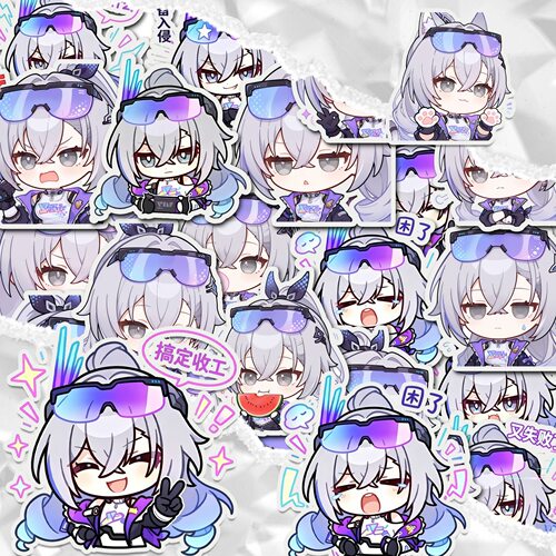 新款Q版狼尊星穹铁道DIY手机贴