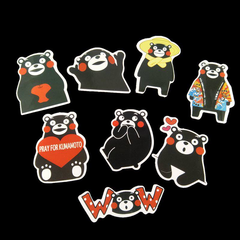 熊本熊卡通贴画卡通行李箱旅行拉杆手机笔记本电脑滑板吉他贴纸