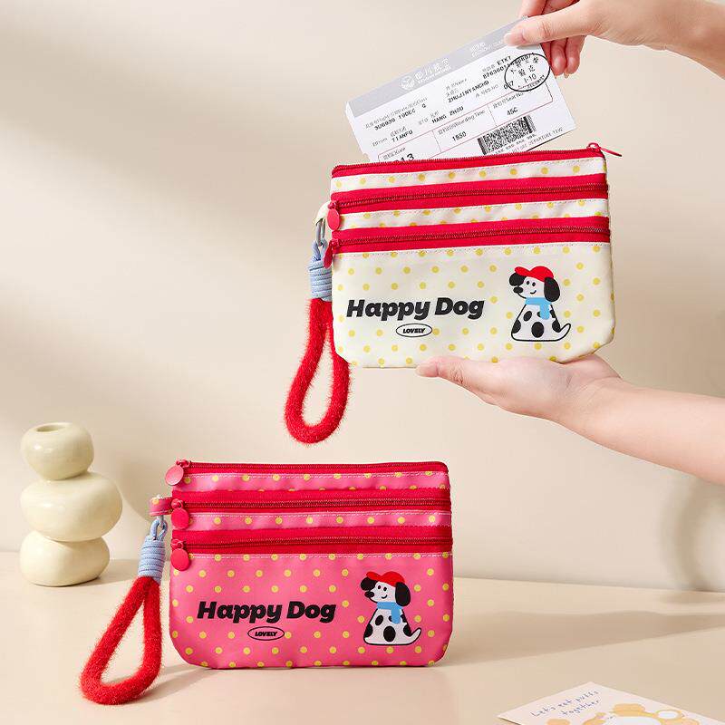 户外带挂绳身份证证件收纳包银行卡包随身便携创意卡通多层收纳袋