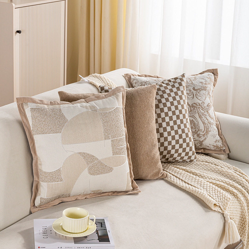 现代简约提花抱枕客厅沙发靠垫轻奢样板间卧室床头靠枕抱枕套