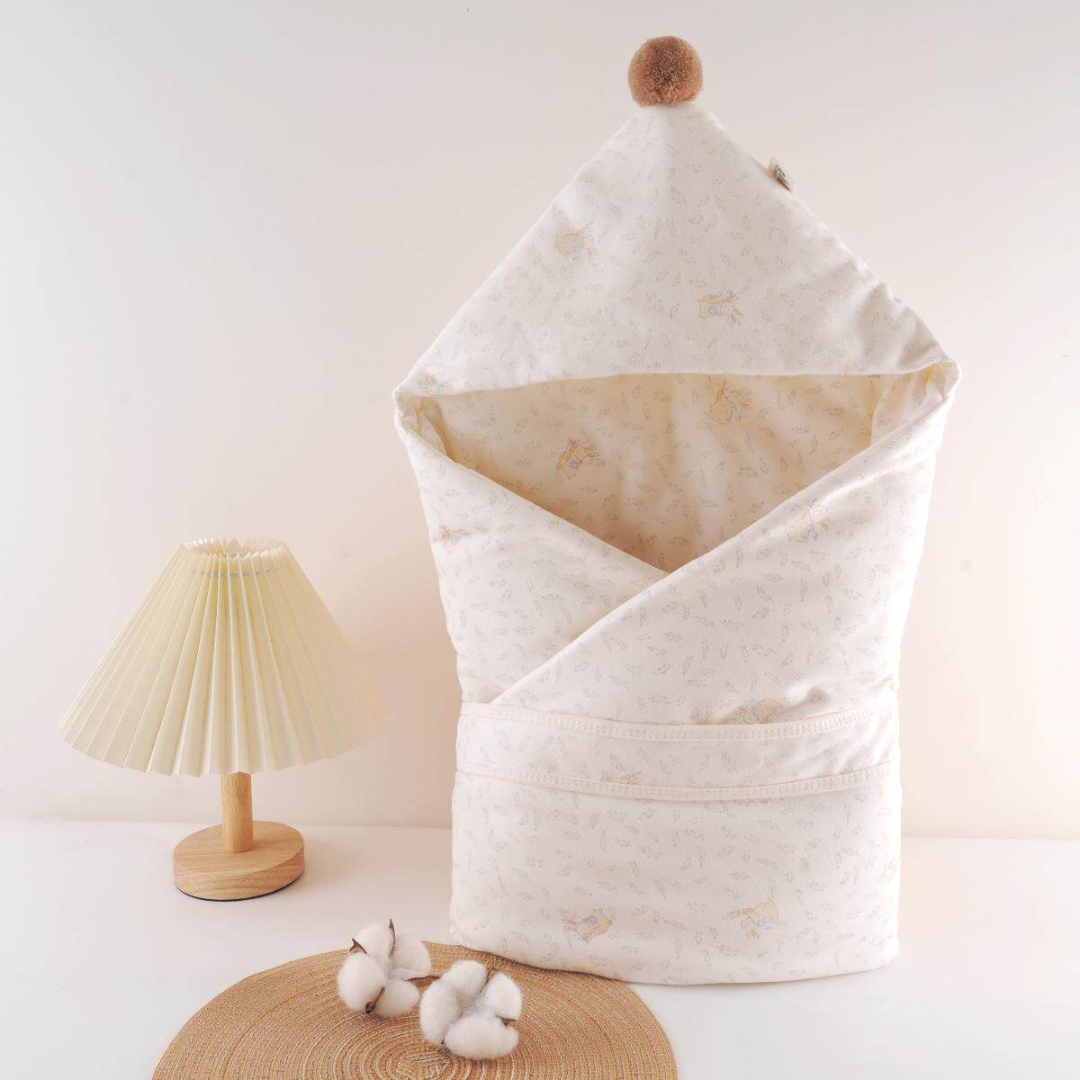 婴儿抱被a类纯棉春秋薄棉新生儿包被出生宝宝小被子产房用品包单