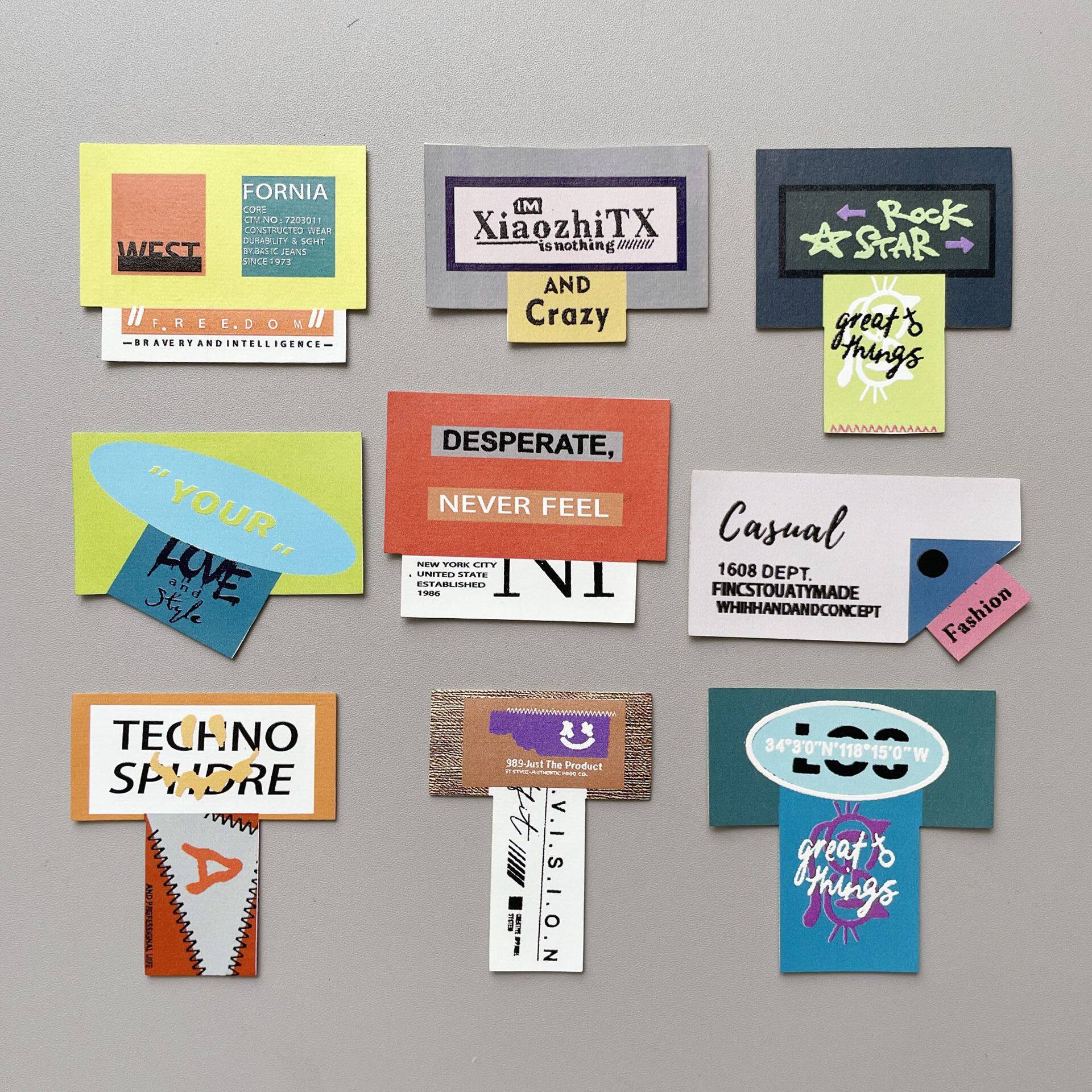 新款异型彩色服装辅料装饰布标DIY手工 帽子伴手礼篮子贴标补丁贴