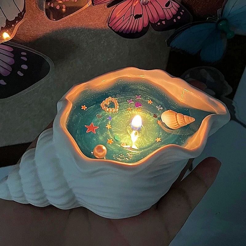 海洋风流沙小红薯创意海螺香薰蜡烛贝壳手工蜡烛生日礼物伴手礼