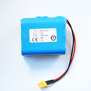 7.4V充电汇纳580挖掘机18650锂电池组Tx30型插头7200mah大容量