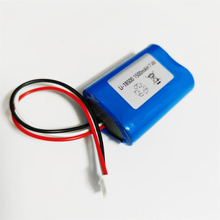 18500锂电池7.4v1200mah1500mah巨臣打印机标签打印机锂电池三线