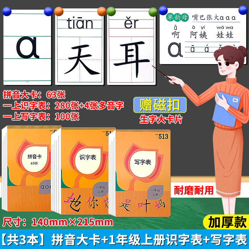 蒙育教师教具拼音卡识字卡