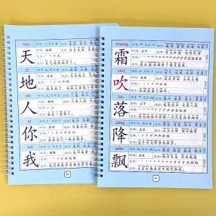 小学生一年级上册1下册生字卡片识字卡人教部编版语文同步识字表写字表学习字卡书一类二类字预复习卡教学教具笔顺组词造句阅读本
