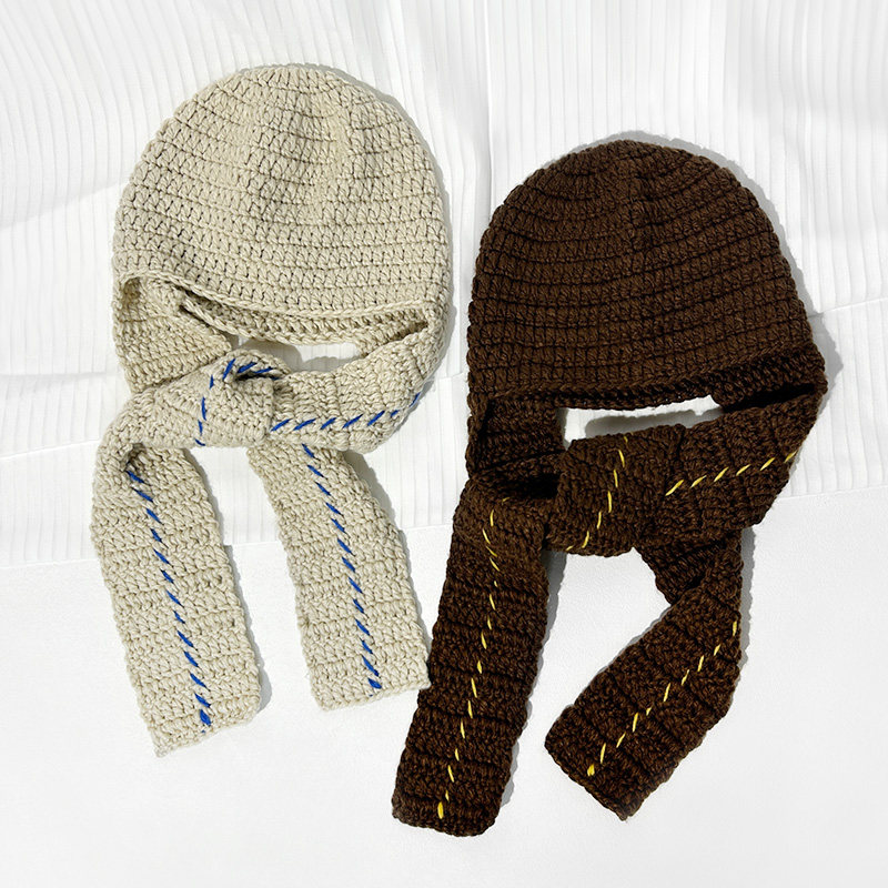 韩国小众秋冬围脖一体帽子