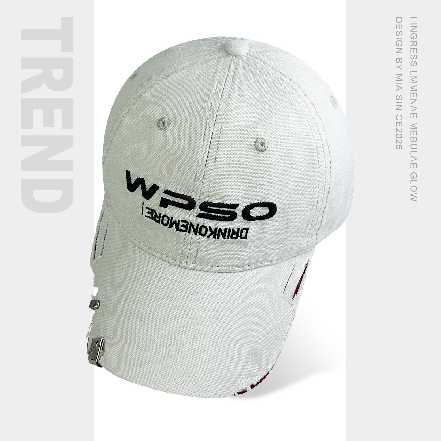 美式切割缺角铆钉个性棒球帽男女