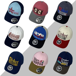 韩国潮牌teket字母棒球帽女软顶加深大头围街头嘻哈纯棉鸭舌帽男