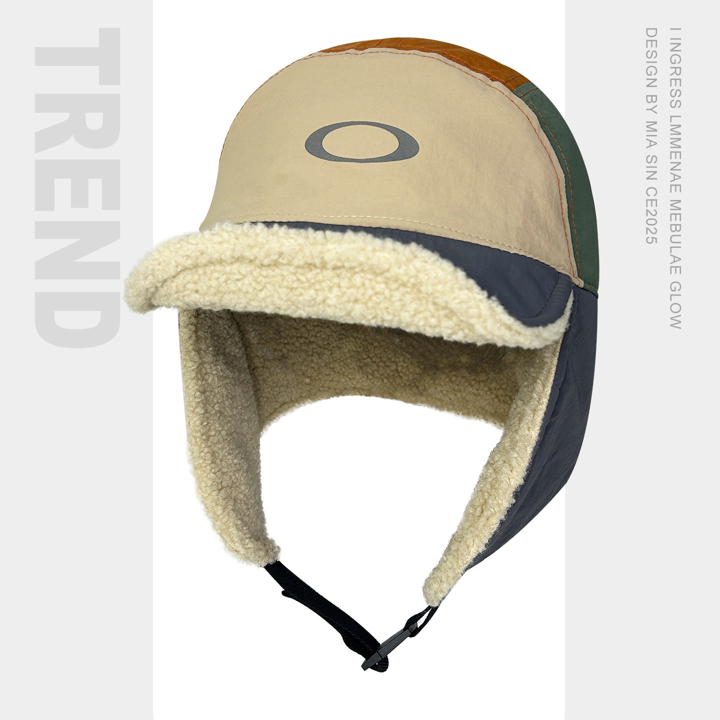 美式拼色羊羔绒保暖雷锋帽子男女