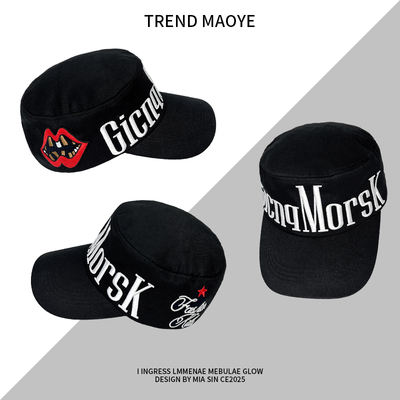 美式嘻哈平顶刺绣字母潮牌棒球帽