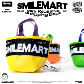 PAPERWORKS迷你购物袋挂件车篷布SMILEMART可爱撞色挂饰挂包