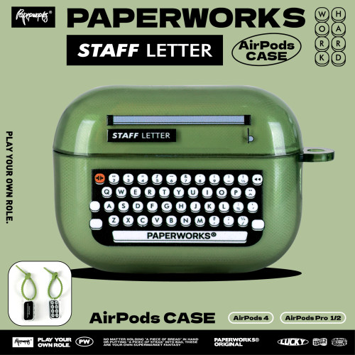 PAPERWORKS橄榄绿半透明耳机壳