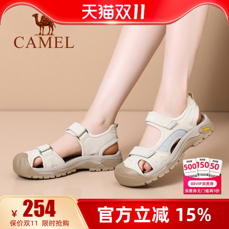 camel骆驼户外包头女凉鞋