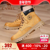 2025冬季 季 新款 骆驼男鞋 复古马丁靴男增高城市户外高帮透气工装 靴