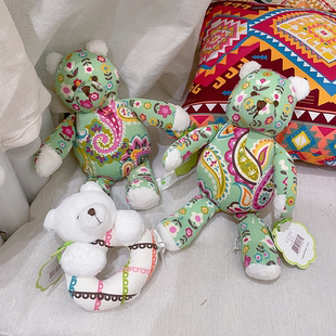 哄睡婴儿摇铃安抚公仔 19美金 碎花小熊玩偶 Bradley 可入口 Vera