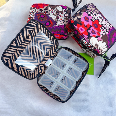 碎花药盒便携胶囊盒饰品收纳盒