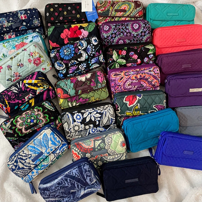 Vera bradley 瑕疵特价！！新色碎花手机包遛弯钱包手拿包多卡位