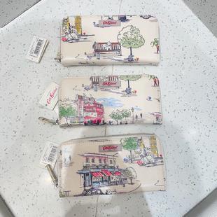 Cath kidston 42英镑 碎花长款防水钱包 拉链手拿包卡包零钱包
