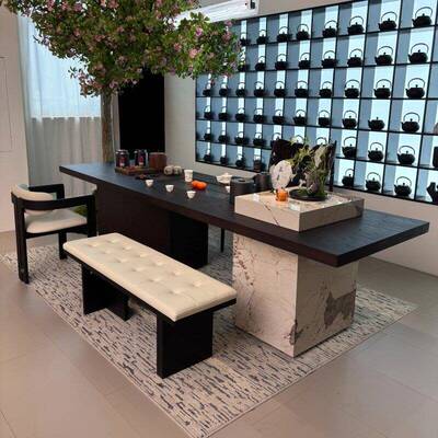 新中式实木茶桌茶2025新端款高岩现板TMCC631茶台北美黑胡桃木代