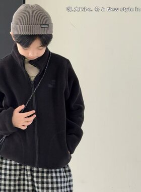 大E小e童装2025秋冬男童颗粒绒外套女童加厚内胆校服内搭神器5020