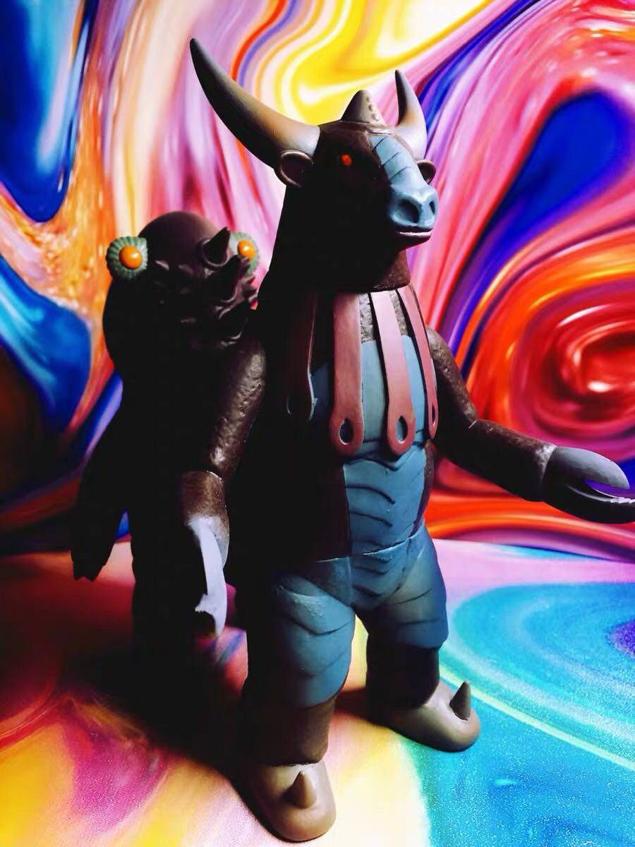 奥特曼怪兽软胶 艾斯奥特曼 超兽王强博王 可动大胶 21cm