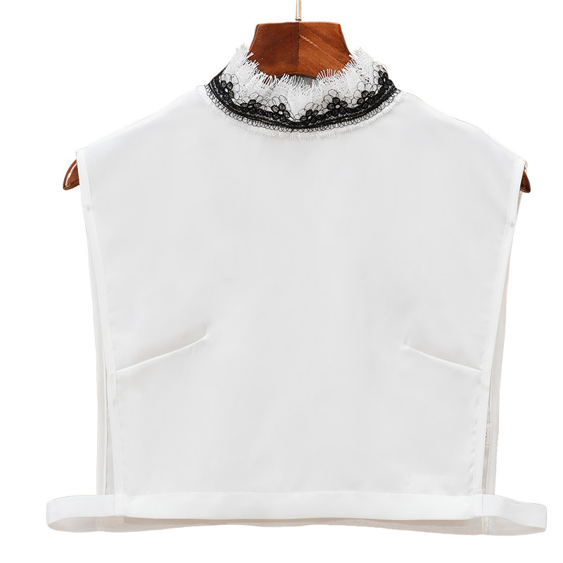 FALSE COLLAR CHILDRENS VERSATILE FALSE COLLAR JAPANESE LIGHT LUXURY BOUTIQUE LACE MESH LACE DECORATION COLLAR AUTUMN AND WINTER SOLID COLOR FAKE COLLAR