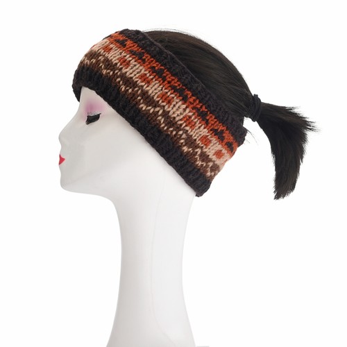 冬季保暖护额羊毛手工护耳加绒防寒发带发箍