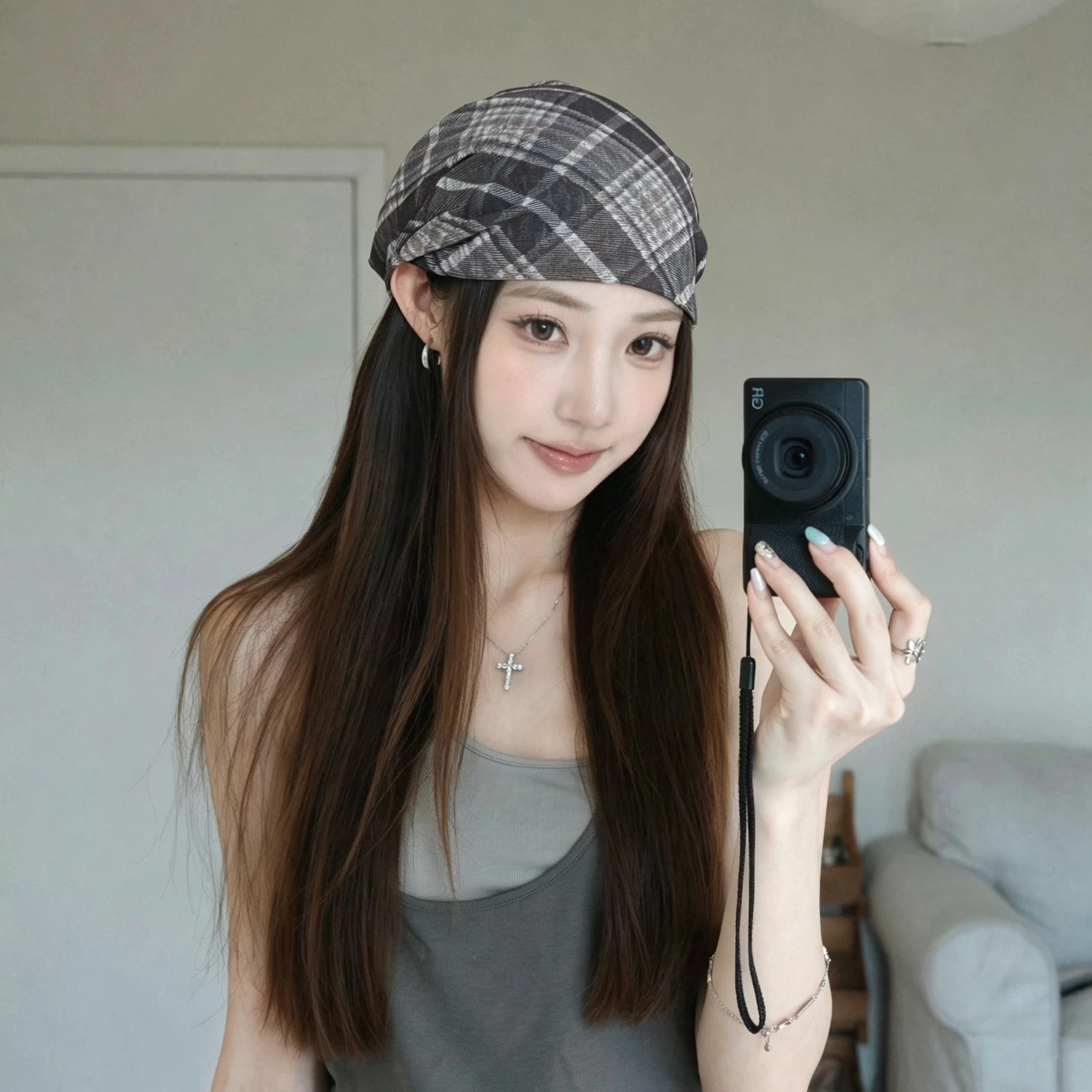 春夏薄款女显脸小设计感堆堆帽